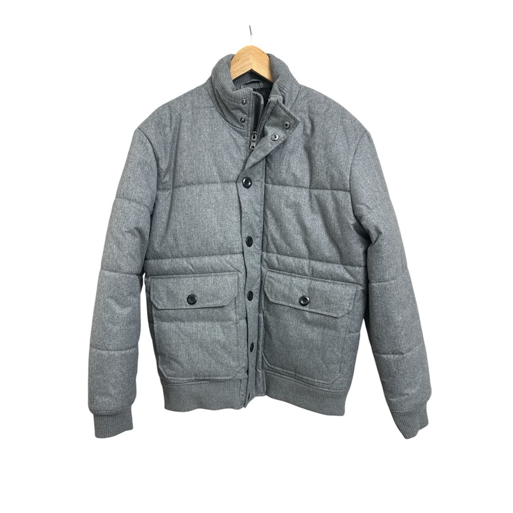 Banana Republic Men's Gray Quilted Puffer Jacket